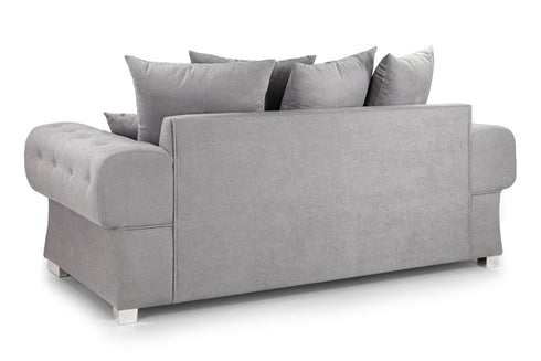 Liam Scatterback Sofa Grey 3 Seater Back View
